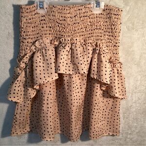 Princess Polly Tan Polka Dot A-Line Skirt